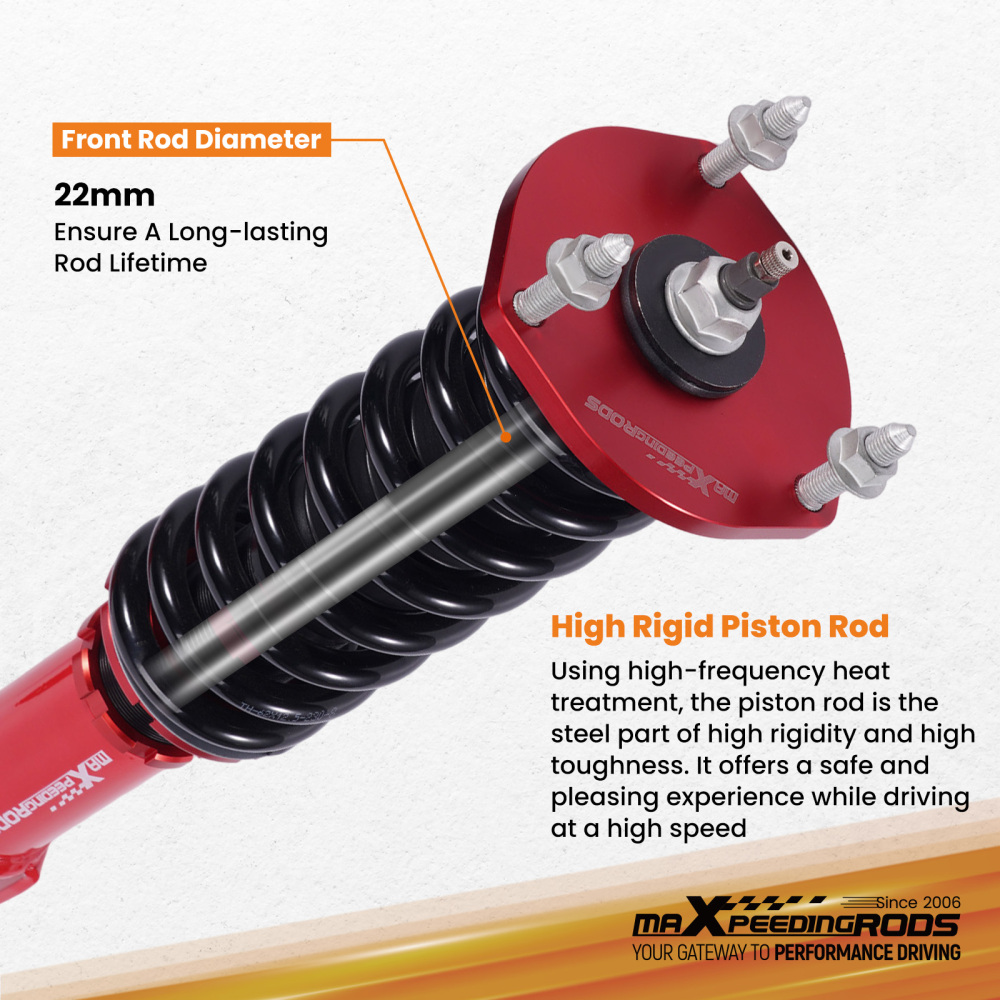 24 Way Adj. Damping Coilovers Suspension Kit compatible for Mazda MX-5 Miata NC 06-14