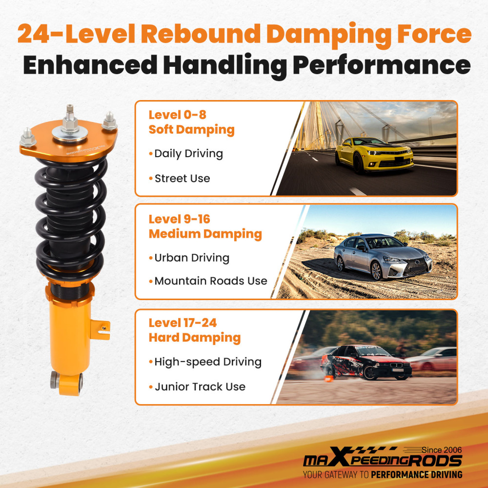 Coilovers Suspension Kits compatible for Nissan 300ZX 90-96 z32 coilovers Shock Absorber Strut Damper Lowering Kit