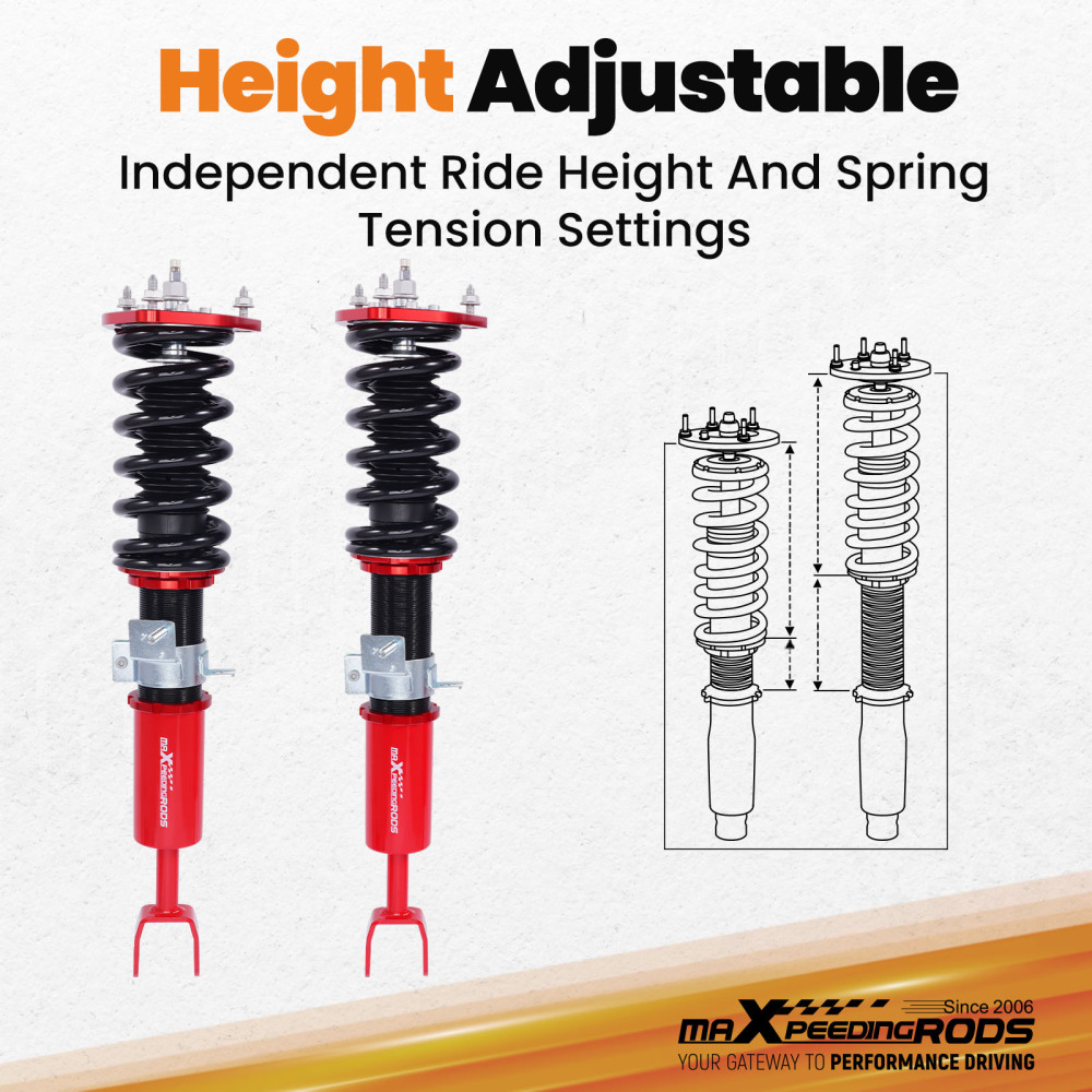 Front Coilovers compatible for Nissan 350Z Z33 2003-2008 compatible for Infiniti G35 Coupe Sedan