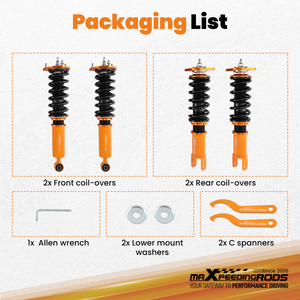 Damper Adjustable Coilovers Struts 370z lowering springs Suspension Kits compatible for Nissan 370z coilovers 2008- 