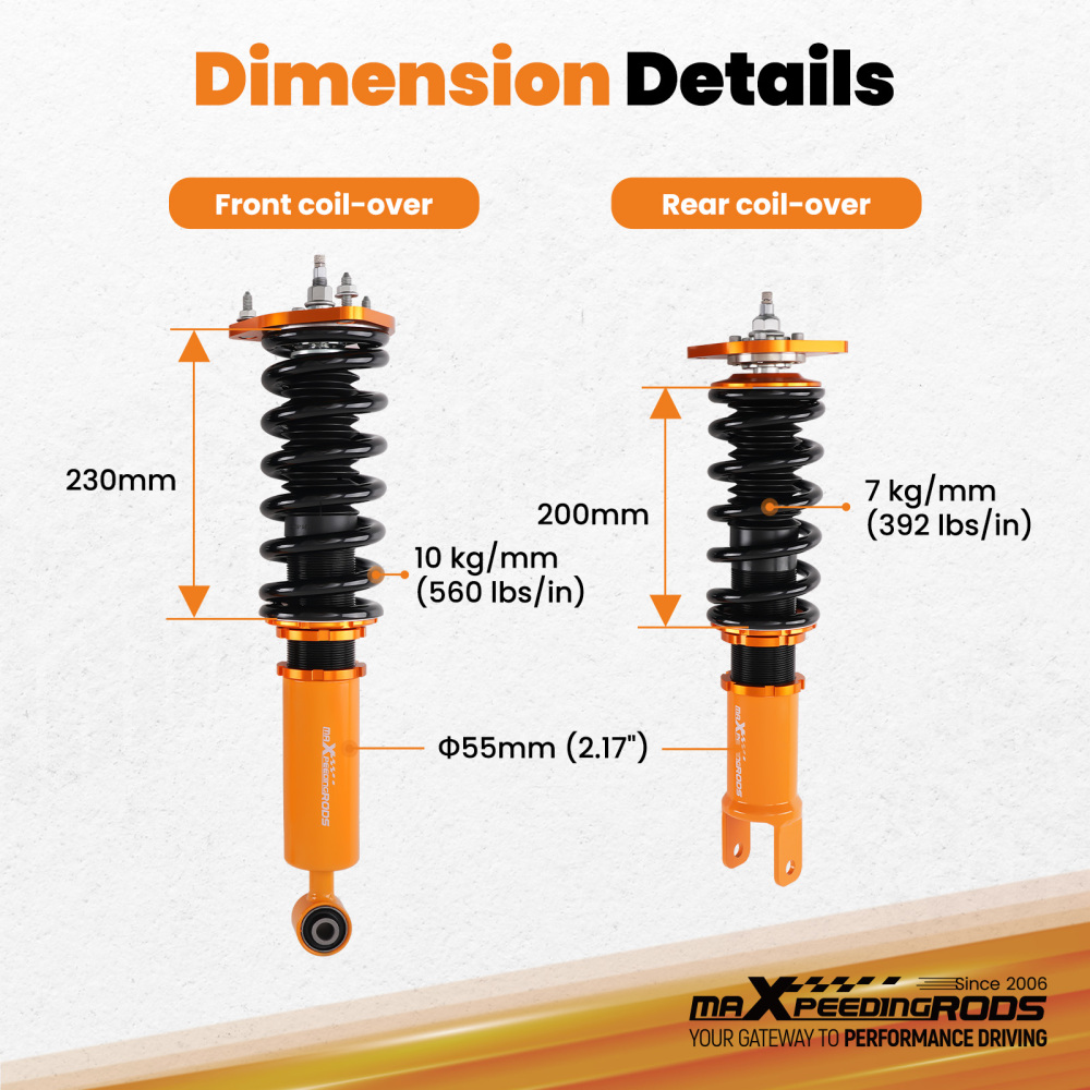 Damper Adjustable Coilovers Struts 370z lowering springs Suspension Kits compatible for Nissan 370z coilovers 2008- 
