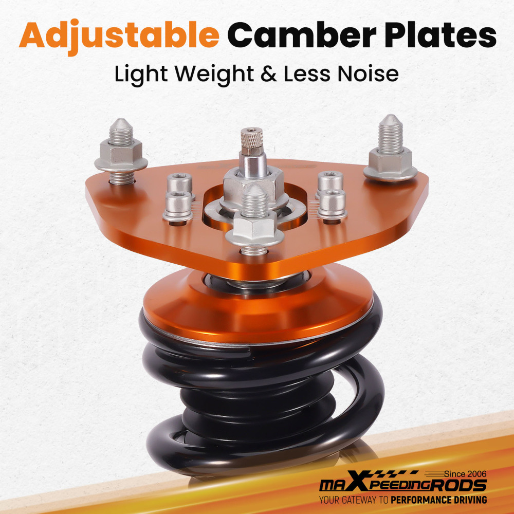 Compatible for Nissan S14 200SX 240SX Silvia 1994 - 1998 4pcs 24 Ways Adjustable Coilover Suspension Kit  Lowering Kit