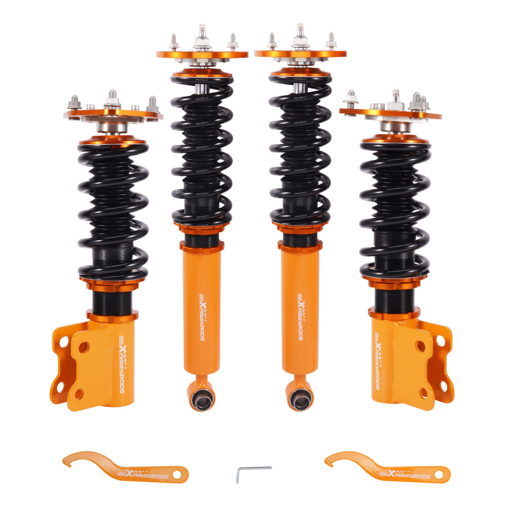 Compatible for Nissan S14 200SX 240SX Silvia 1994 - 1998 4pcs 24 Ways Adjustable Coilover Suspension Kit  Lowering Kit