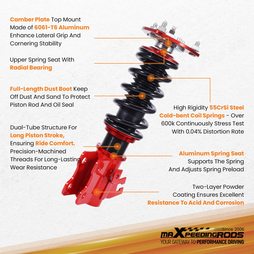 Front Coilovers compatible for Nissan S14 Silvia 200SX 94-98