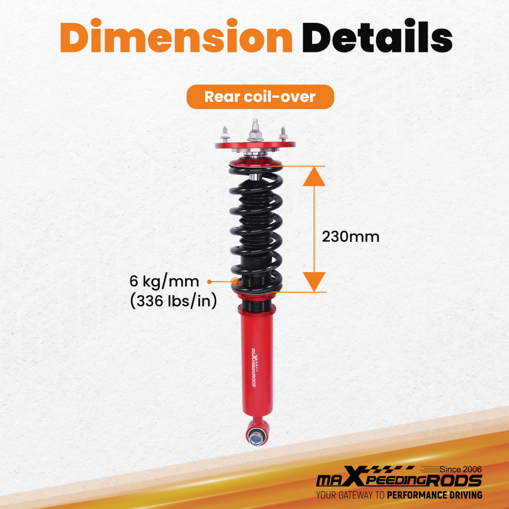 Rear Coilovers compatible for Nissan Silvia S14 200SX 1994-1998