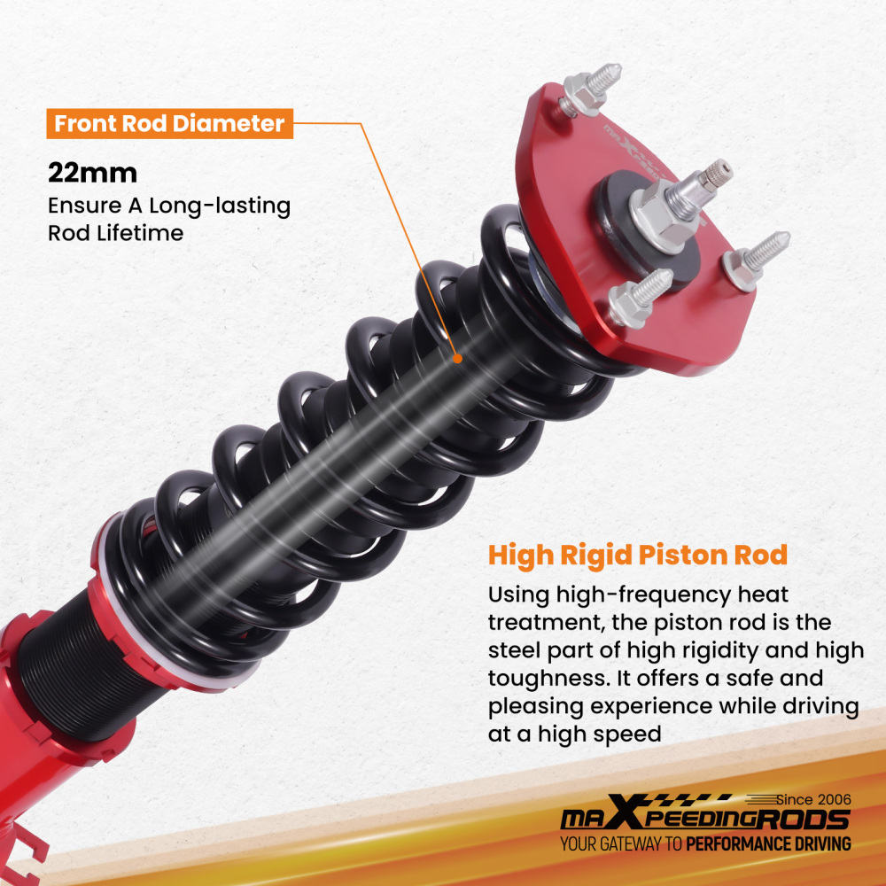 Coilovers Suspension Kit w/24 Way Damping Adjustable compatible for Nissan Sentra B13 91-94