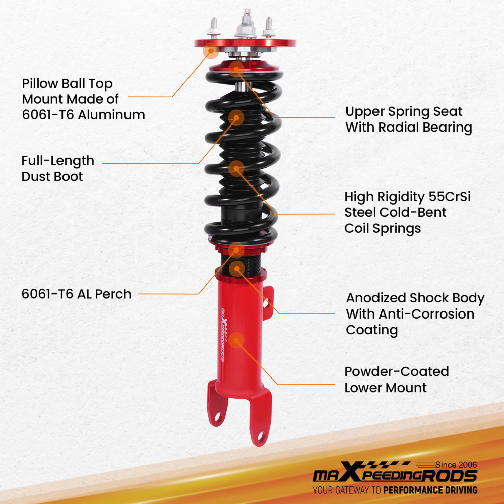 Front Coilovers Suspension Kit compatible for Chrysler 300 Charger Challenger 11-22 RWD
