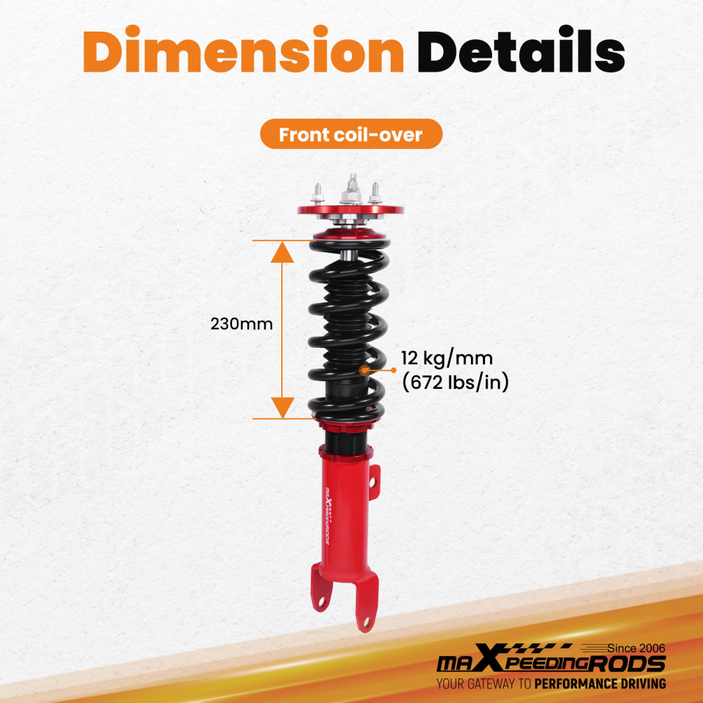 Front Coilovers Suspension Kit compatible for Chrysler 300 Charger Challenger 11-22 RWD