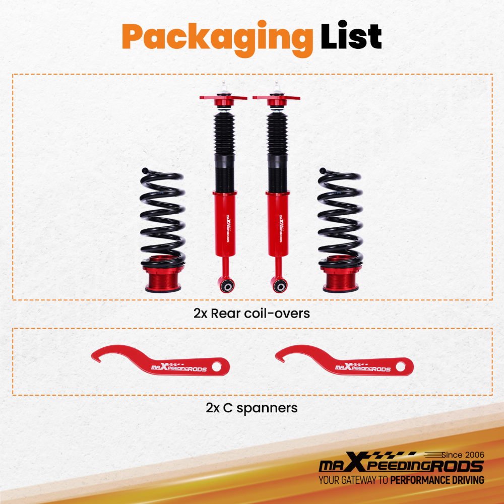 Rear Coilovers Suspension Kit For 2011-22 Challenger Charger Adj. Damping