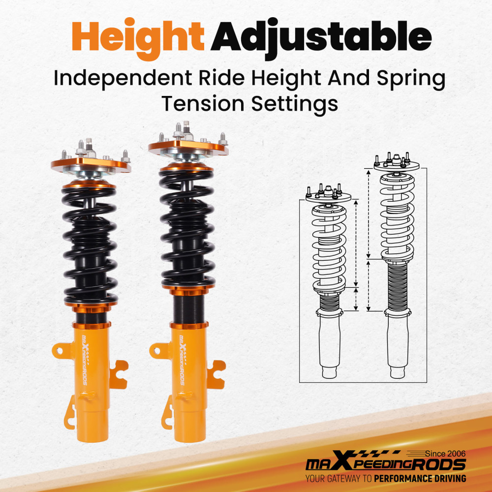 KIT SUSPENSION COMBINE FILETE compatible pour Mini R55 Cooper/One 06-13 Réglable Damper