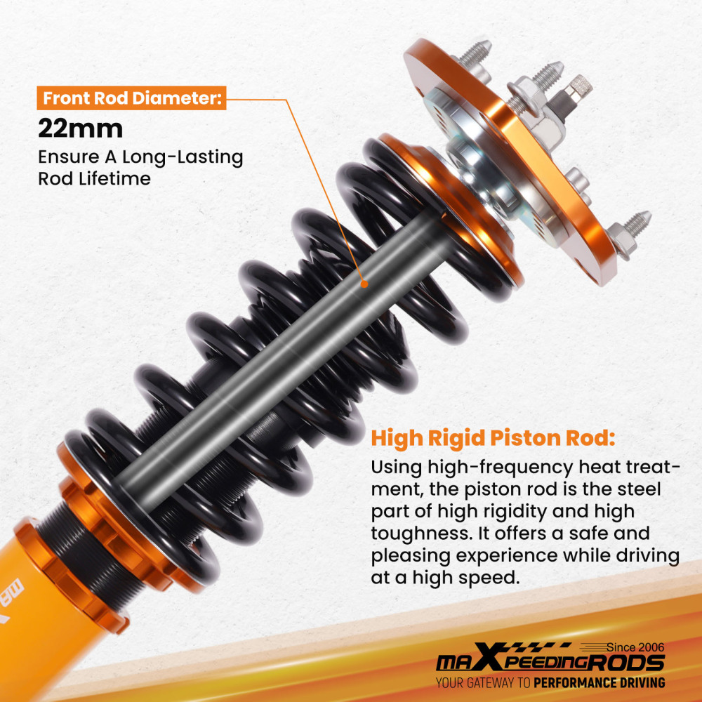 Amortisseurs Combinés Filetés compatible pour Mini Mini Clubman R55 Cooper Coilover 2007-14