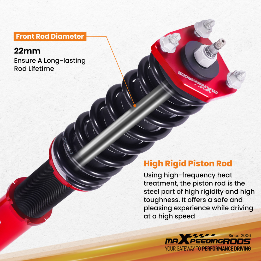 MaXpeedingrods Coilovers Lowering Kit 24 Level Damping compatible for Lexus SC430 2001-2010
