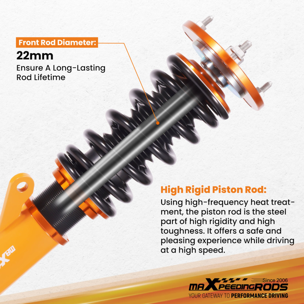 Kit Assetto a Ghiera Ammortizzatori compatibile per Skoda Octavia 3 5E 2012-2019 1.4 TSI TDI