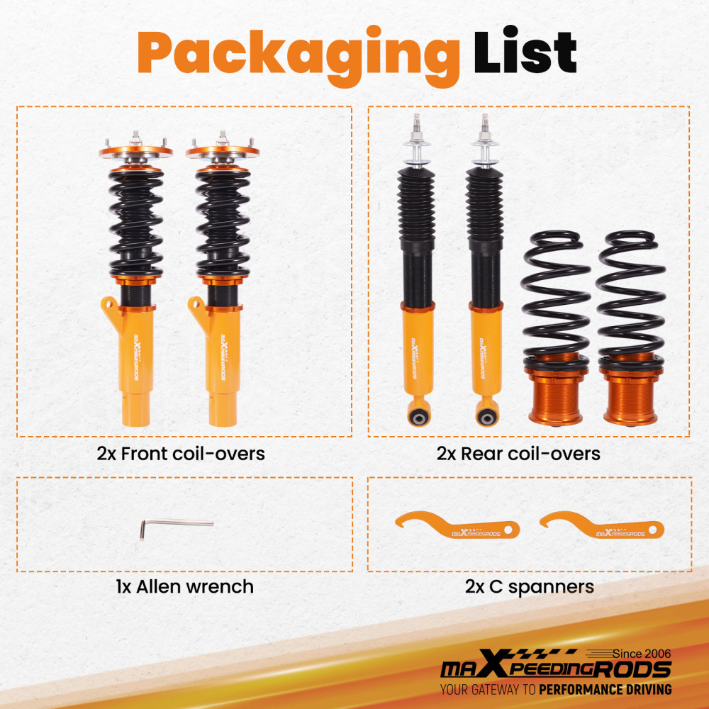 Kit Assetto a Ghiera Ammortizzatori compatibile per Skoda Octavia 3 5E 2012-2019 1.4 TSI TDI