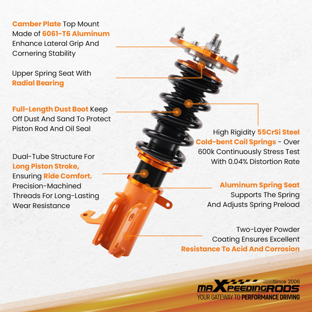 Coilover Lowering Kit compatible for Toyota Corolla AE92 AE101 AE111 E90 E100 E110 1988-99