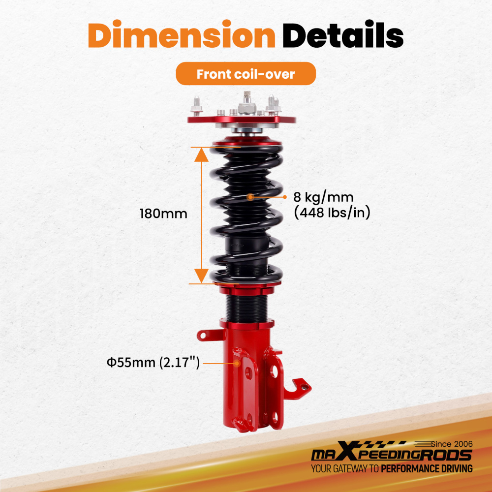 Front Coilovers Suspension compatible for Toyota Corolla E90 E100 E110 1987-2002 AE92