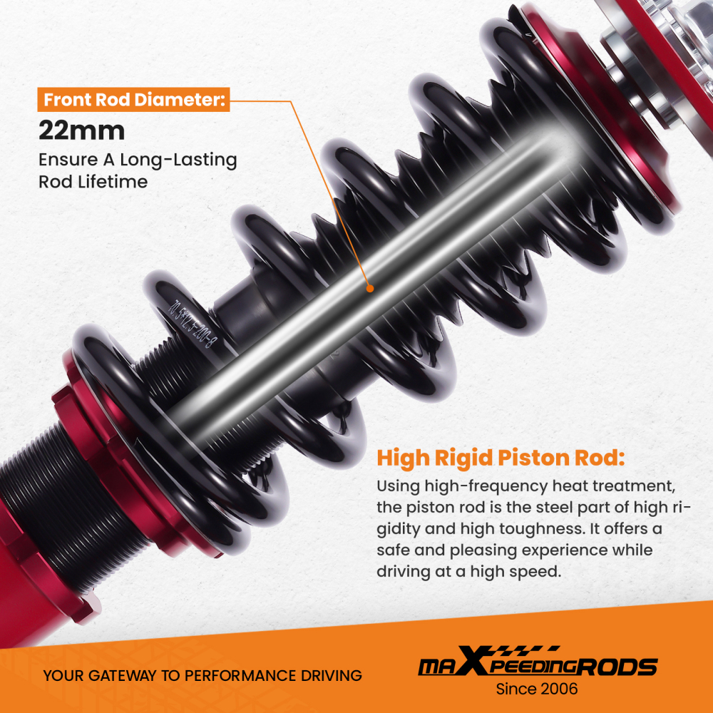 Maxpeedingrods 24 Way Damper Coilover Suspension compatible for Hyundai Veloster 2012-2017