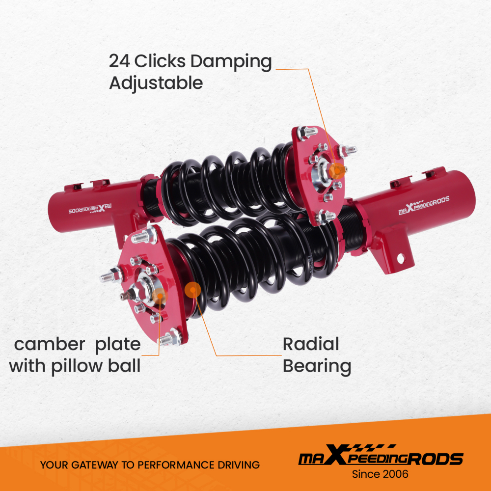 Maxpeedingrods 24 Way Damper Coilover Suspension compatible for Hyundai Veloster 2012-2017