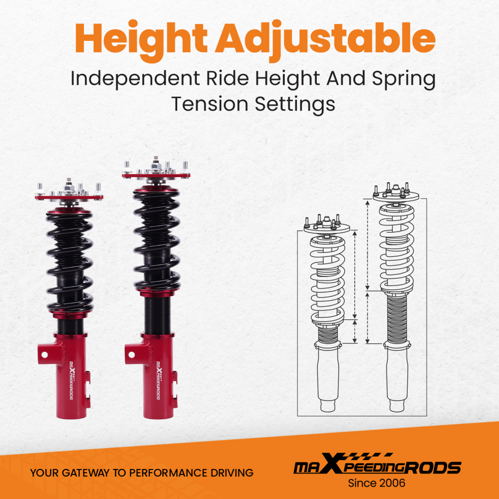 Maxpeedingrods 24 Way Damper Coilover Suspension compatible for Hyundai Veloster 2012-2017