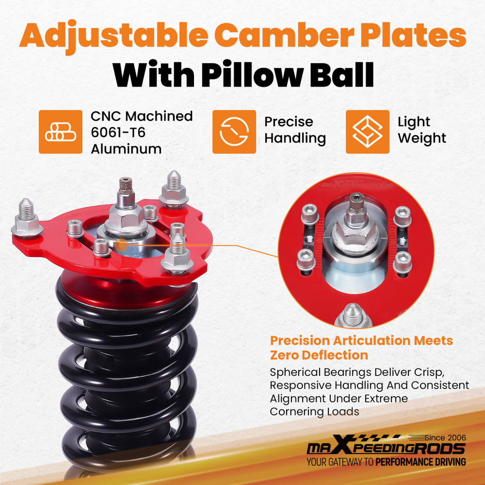 MaXpeedingrods 24 Way Adjustable Coilover Kit compatible for Toyota Highlander FWD 08-13