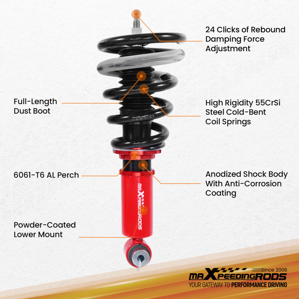 Rear Coilovers compatible for Holden Commodore VF Sedan Wagon Ute 13-17 Twin Tube