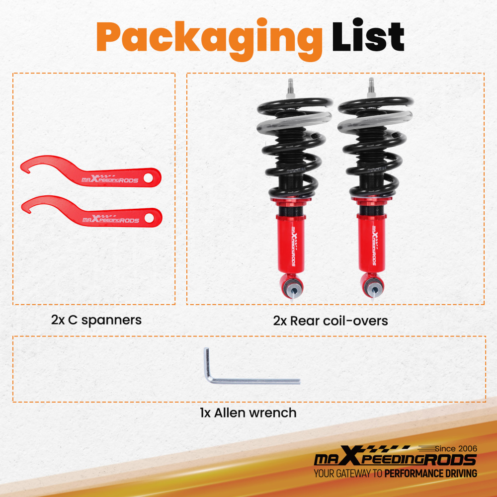 Rear Coilovers compatible for Holden Commodore VF Sedan Wagon Ute 13-17 Twin Tube