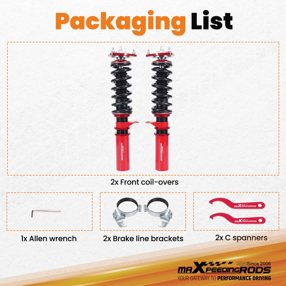 Front Coilover Kit compatible for Holden Commodore VN VP 1988-1993 Sedan Wagon Ute