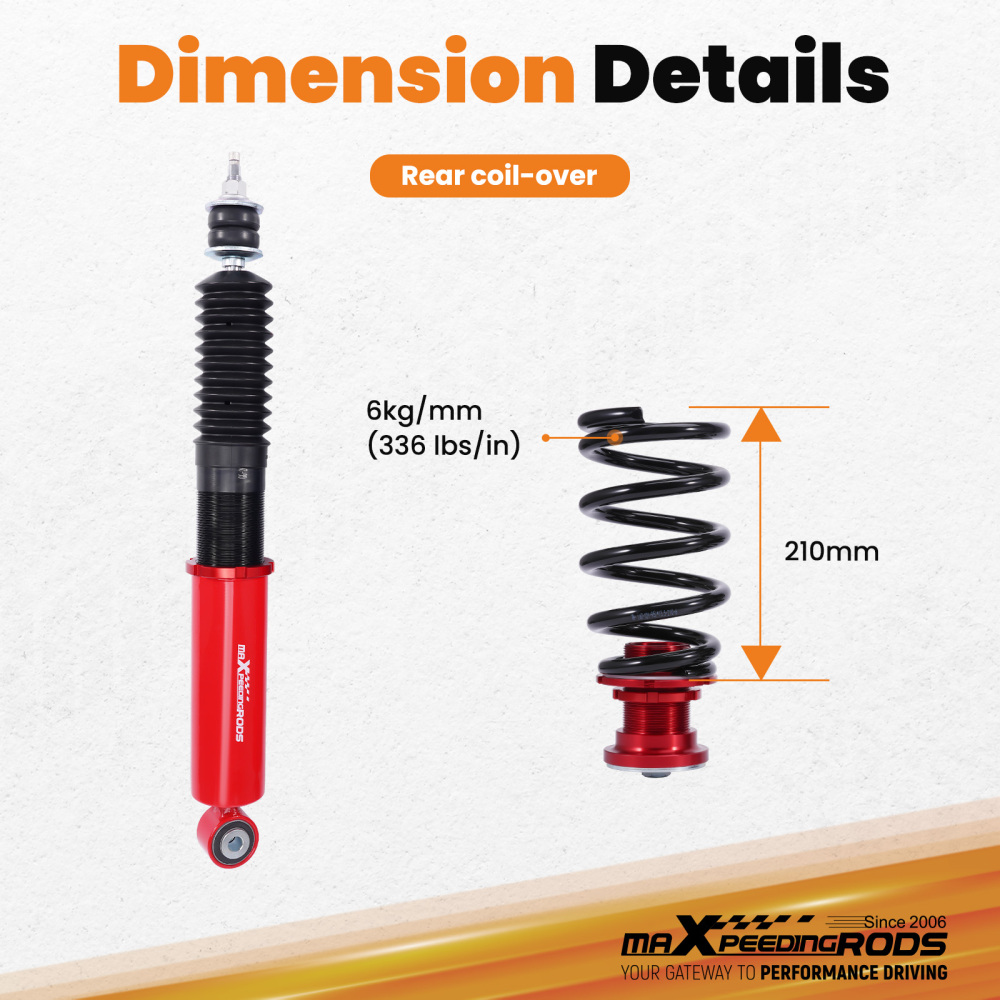 Rear Coilovers Kit compatible for Holden Commodore VN VP 1988-1993 Sedan Ute Wagon