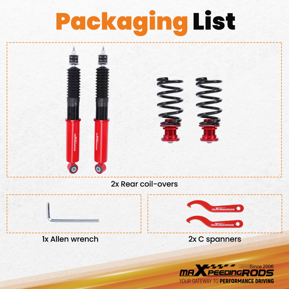 Rear Coilovers Kit compatible for Holden Commodore VN VP 1988-1993 Sedan Ute Wagon