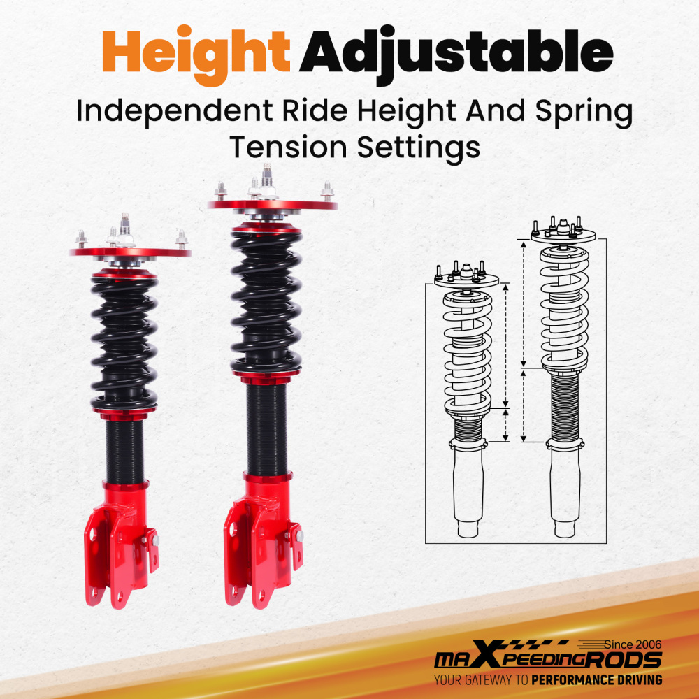 MaXpeedingrods Racing Coilovers Front Pair for 2015-2021 compatible for Subaru WRX STI (VA2)