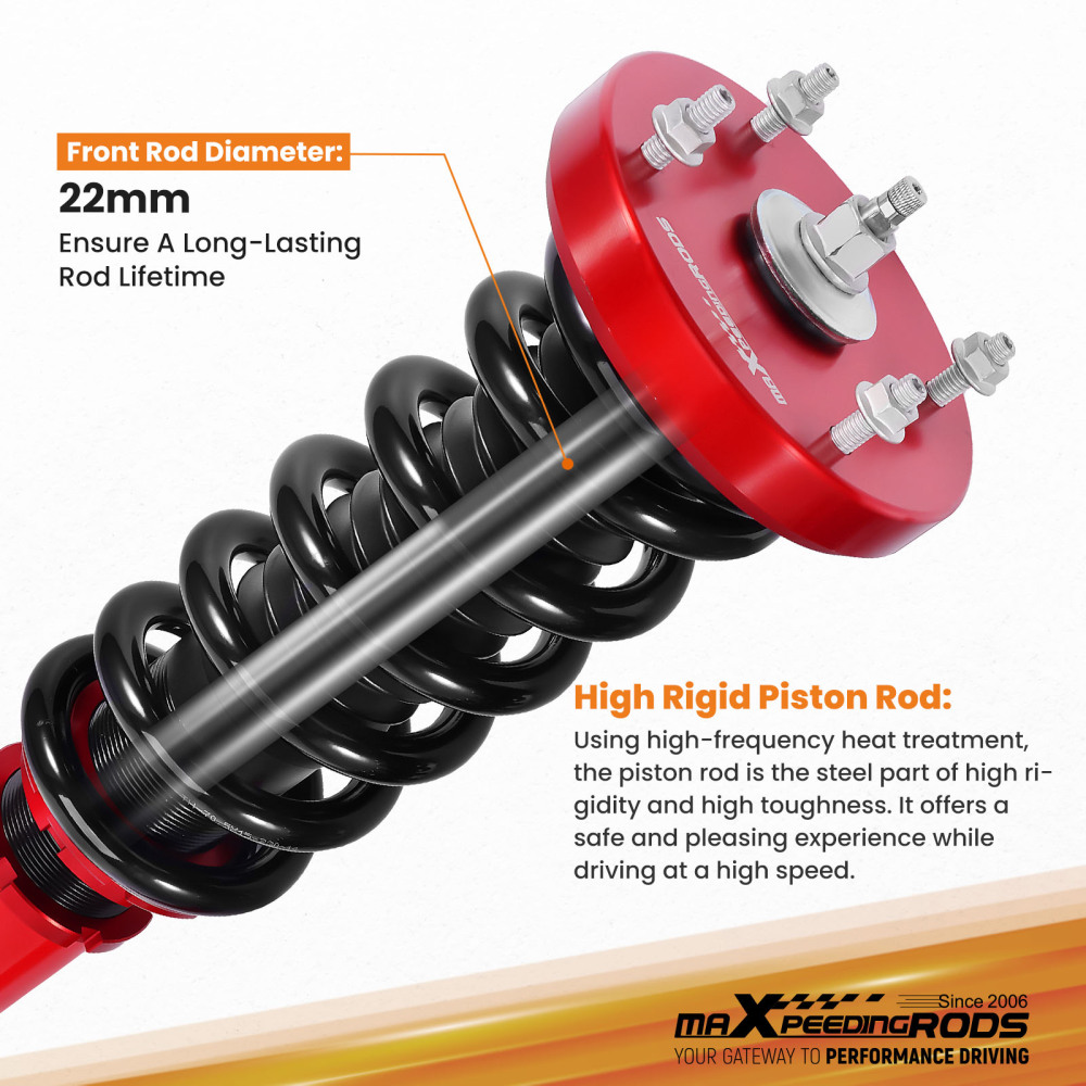 2x Front Coilovers Suspension Lowering Kit compatible for JAGUAR XJ8 XJR 03-09 X350 X358