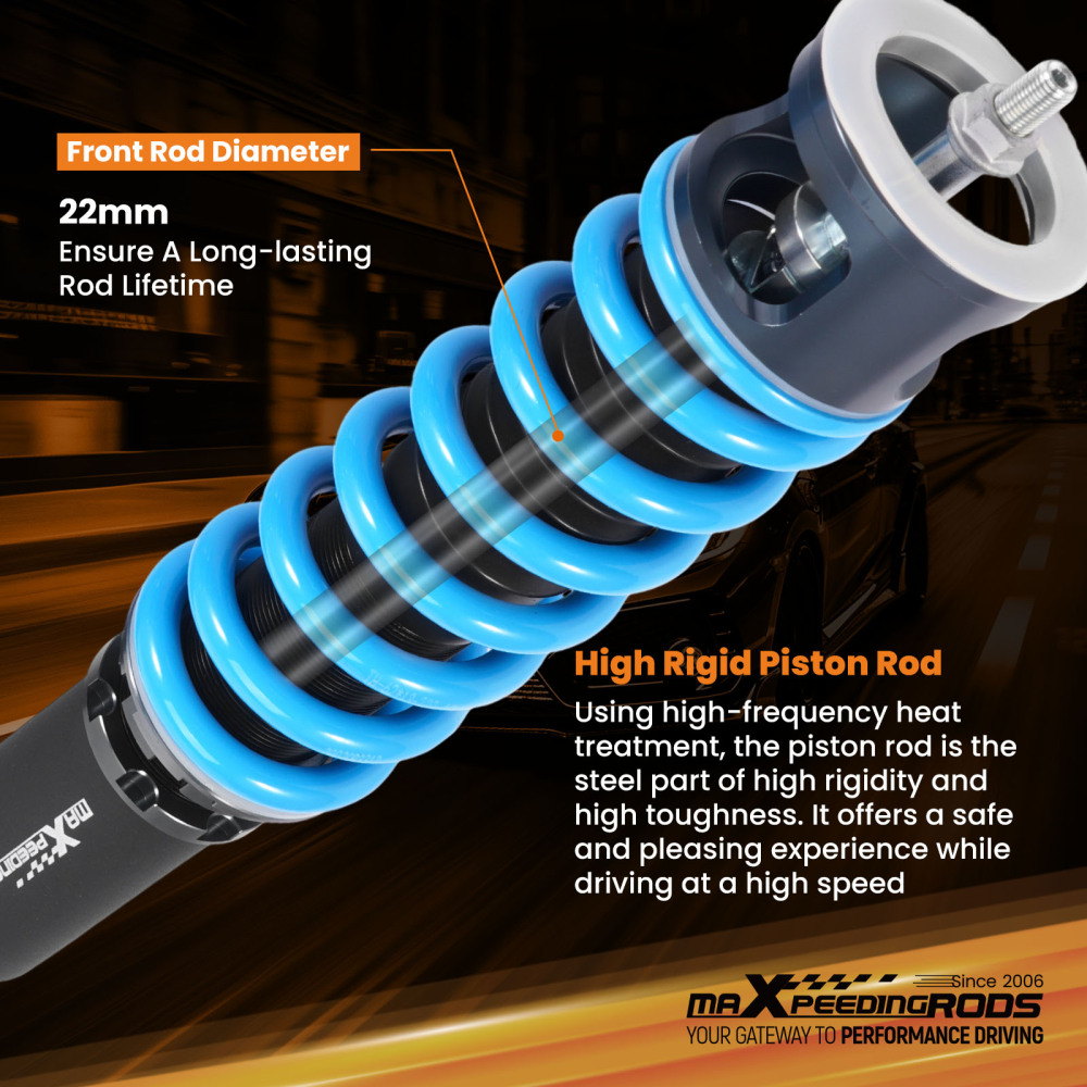 T6 Coilovers compatible for AUDI A4 Saloon compatible for FWD 1.6-3.2 +T/TFSI/FSI/TDI B7 2004-07