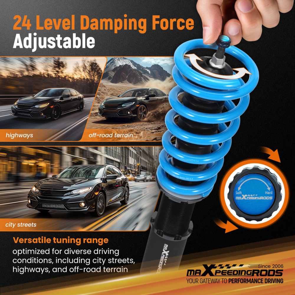Maxpeedingrods T6 Coilovers Lowering Coils compatible for Audi A6 / A6 Quattro (C8) 2019+