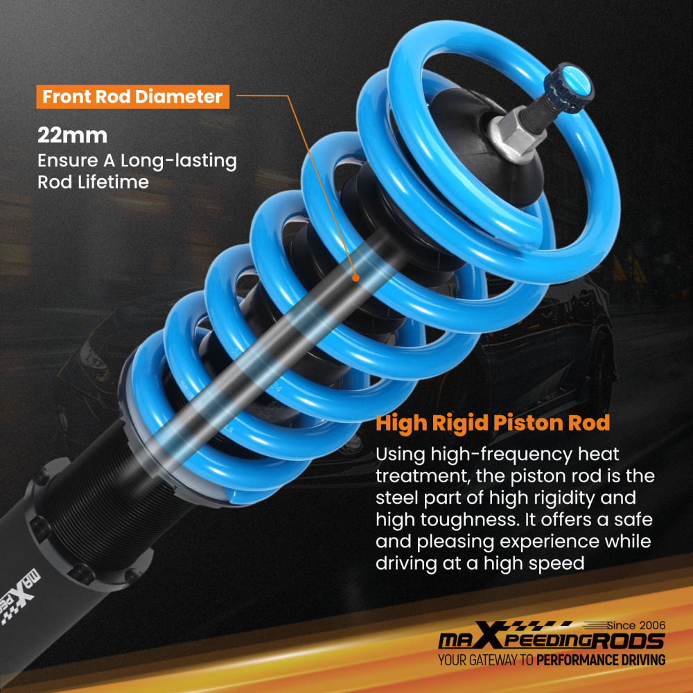 Maxpeedingrods T6 Coilovers Lowering Coils compatible for Audi A6 / A6 Quattro (C8) 2019+
