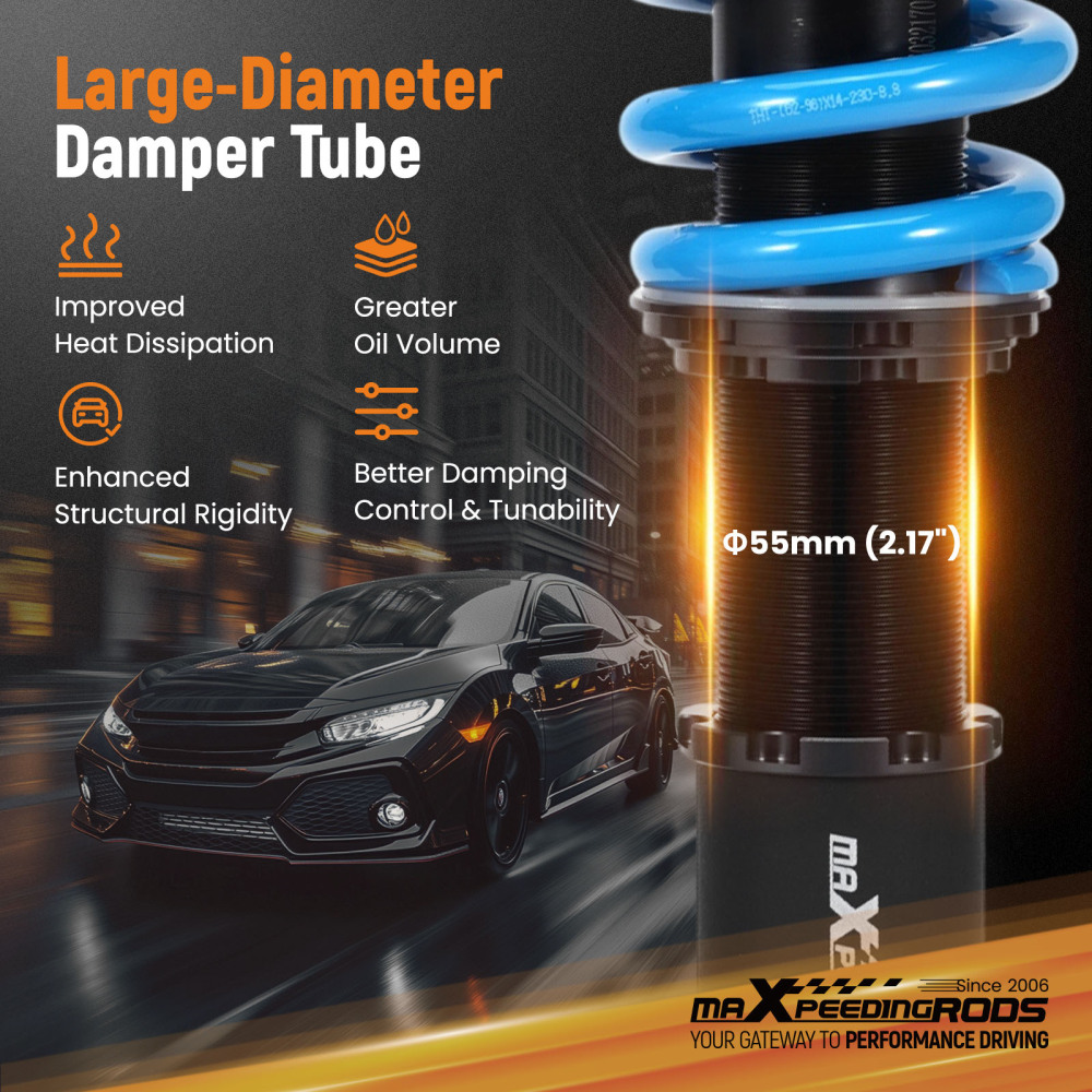 Maxpeedingrods T6 Coilovers Lowering Coils compatible for Audi A6 / A6 Quattro (C8) 2019+