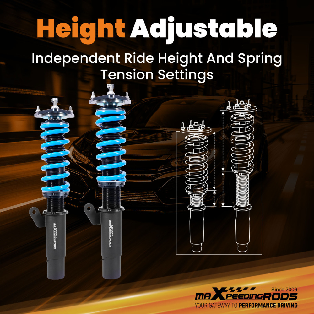 MaXpeedingrods T6 Coilovers Lowering Suspension Kit compatible for VW Atlas (CA) 2018+