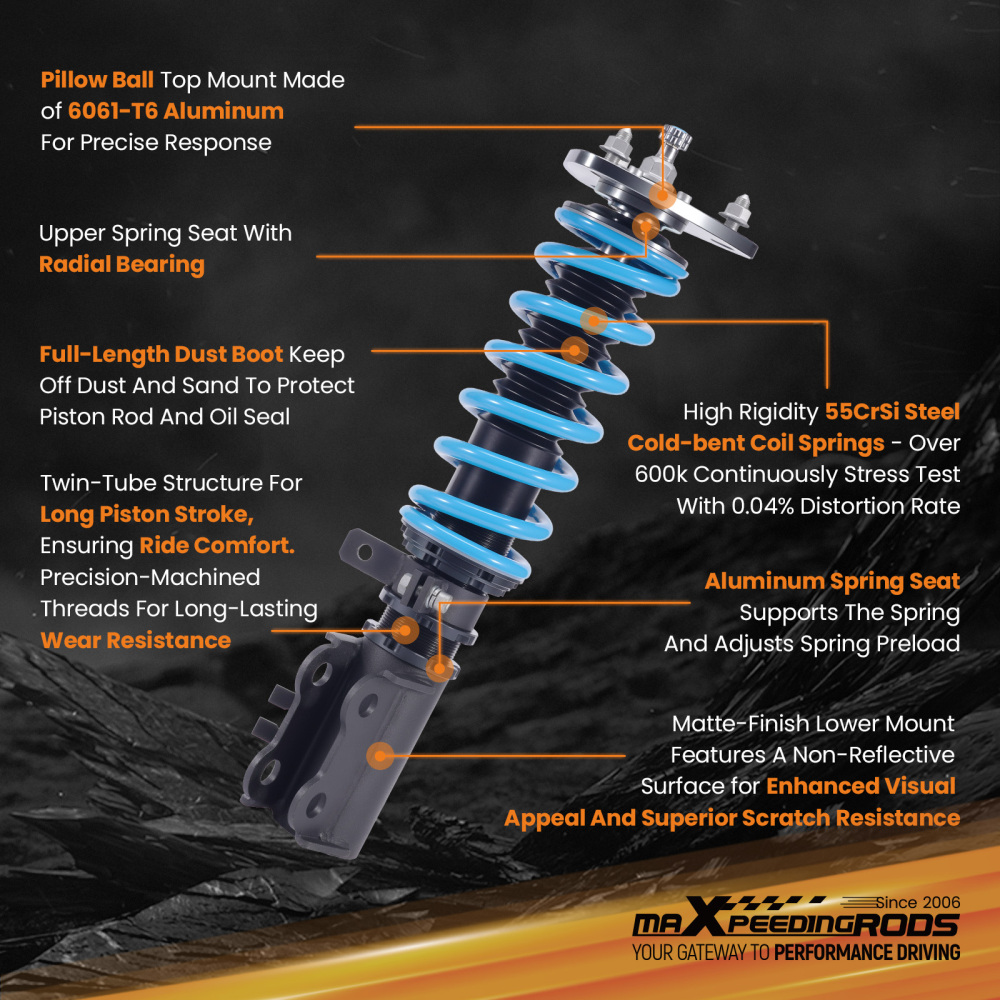 MaXpeedingrods T6 Coilover Suspension Kit 24 Level for Mazda6 (GJ/GL) 2014-24