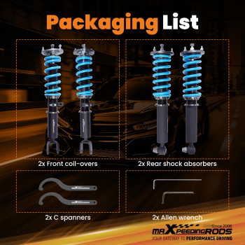 MaXpeedingrods T6 Coilovers Kit compatible for BMW 5 Series F10 520i 523i 520d 535d 10-16