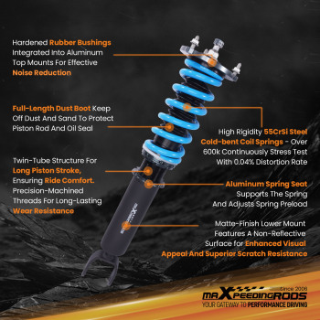 MaXpeedingrods T6 Coilovers Kit compatible for Mercedes-Benz CLS55 / CLS63 AMG 06-11 C219