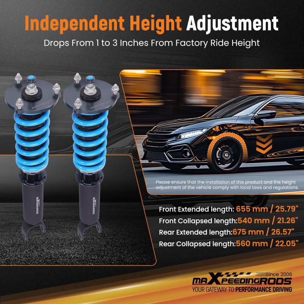 MaXpeedingrods T6 Coilovers Kit compatible for Mercedes-Benz CLS55 / CLS63 AMG 06-11 C219