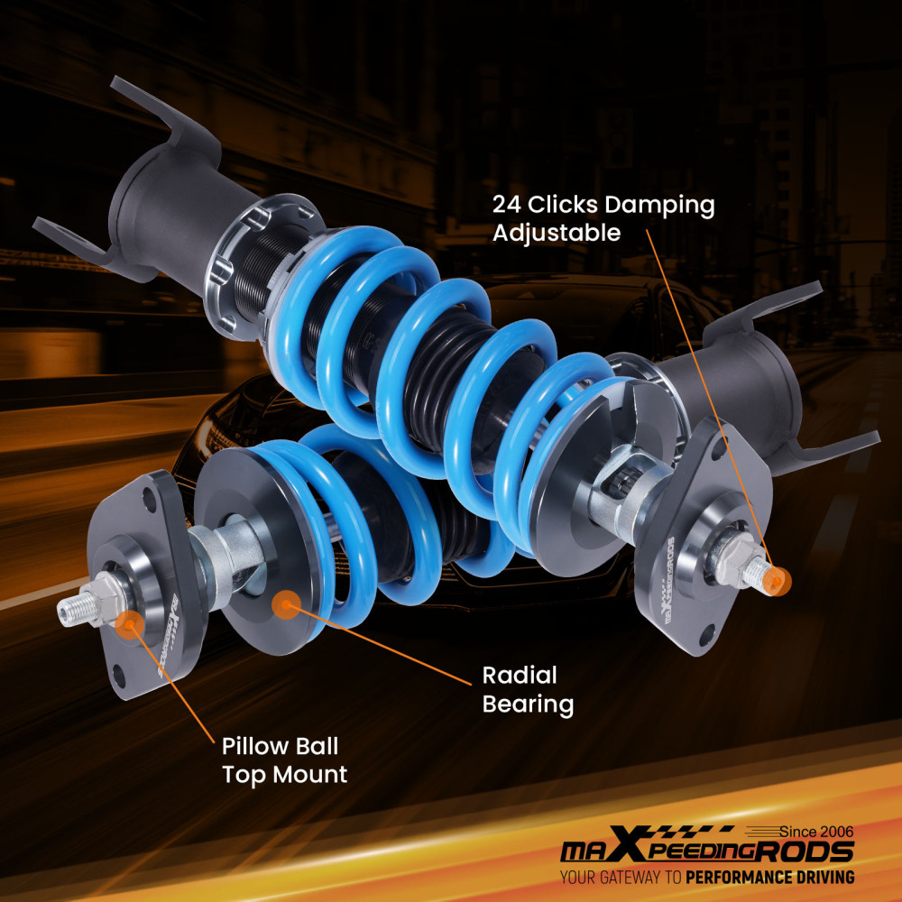 24 Level Adjustable Coilovers Lowering Kit compatible for Chevrolet Corvette C6 2005-2013