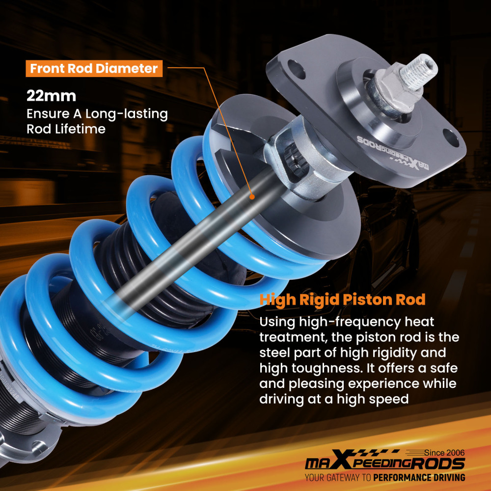 24 Level Adjustable Coilovers Lowering Kit compatible for Chevrolet Corvette C6 2005-2013