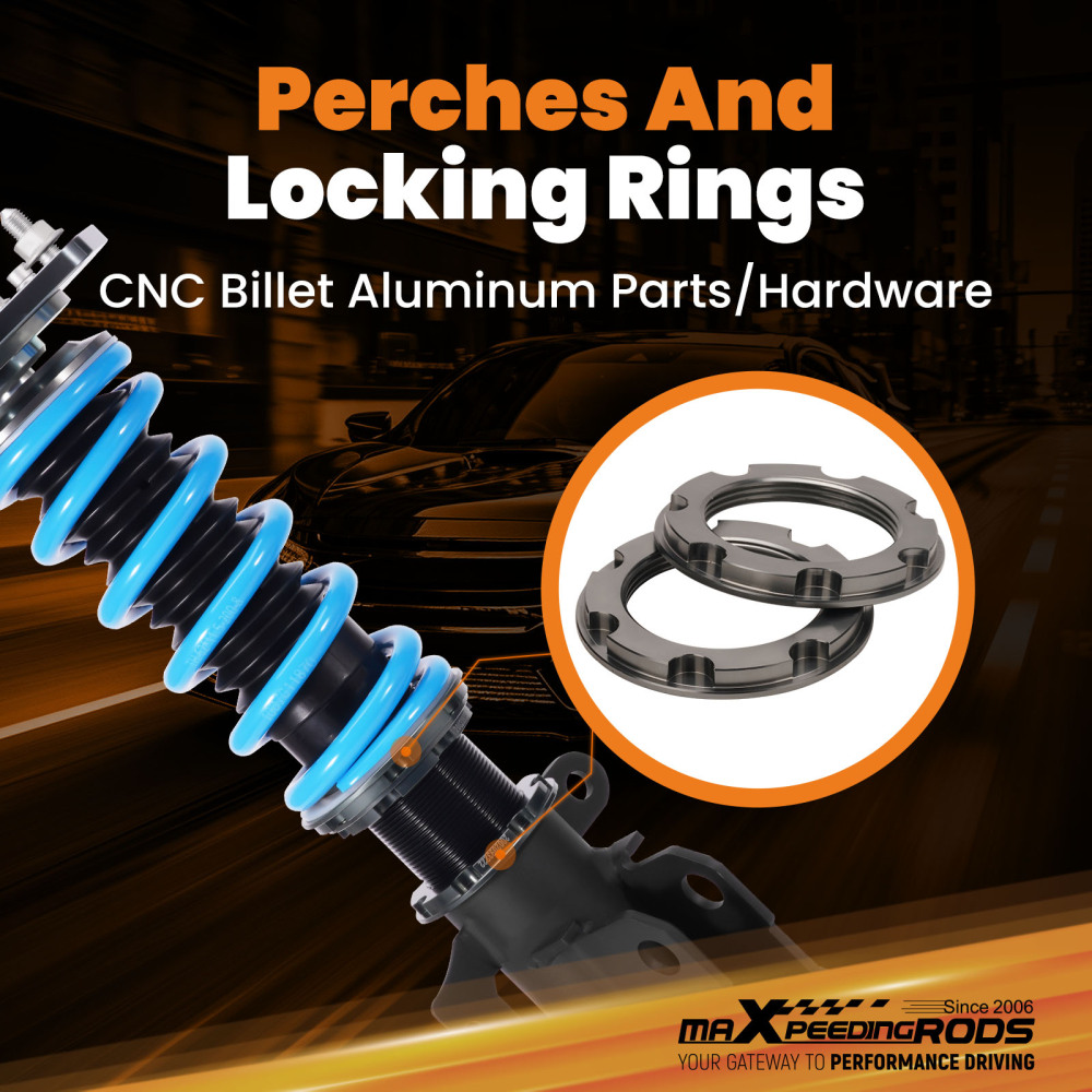 24 Step Damper Coilovers Shocks Lowering Kit compatible for Toyota Camry L/LE/XLE 12-17