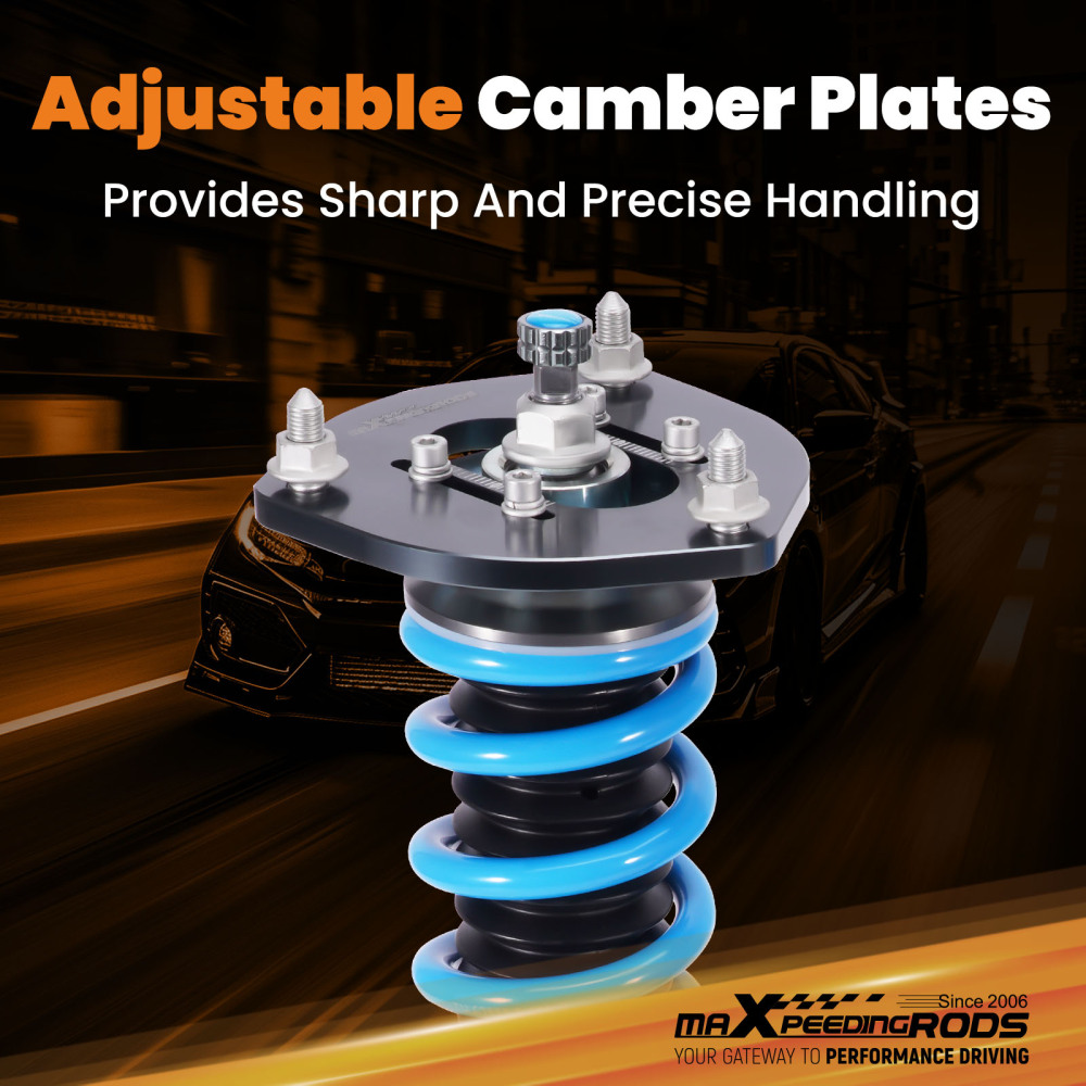 24 Step Damper Coilovers Shocks Lowering Kit compatible for Toyota Camry L/LE/XLE 12-17