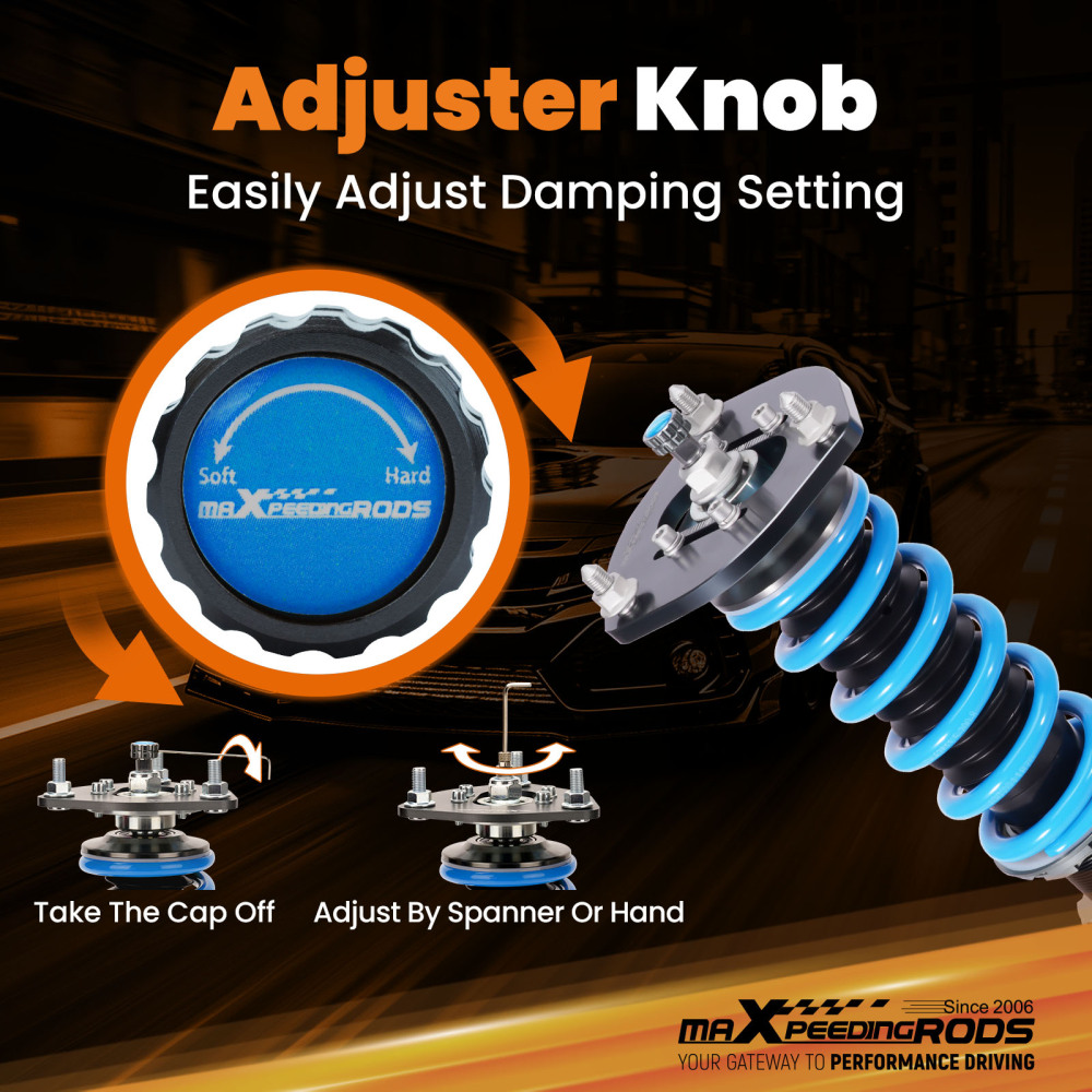 24 Step Damper Coilovers Shocks Lowering Kit compatible for Toyota Camry L/LE/XLE 12-17