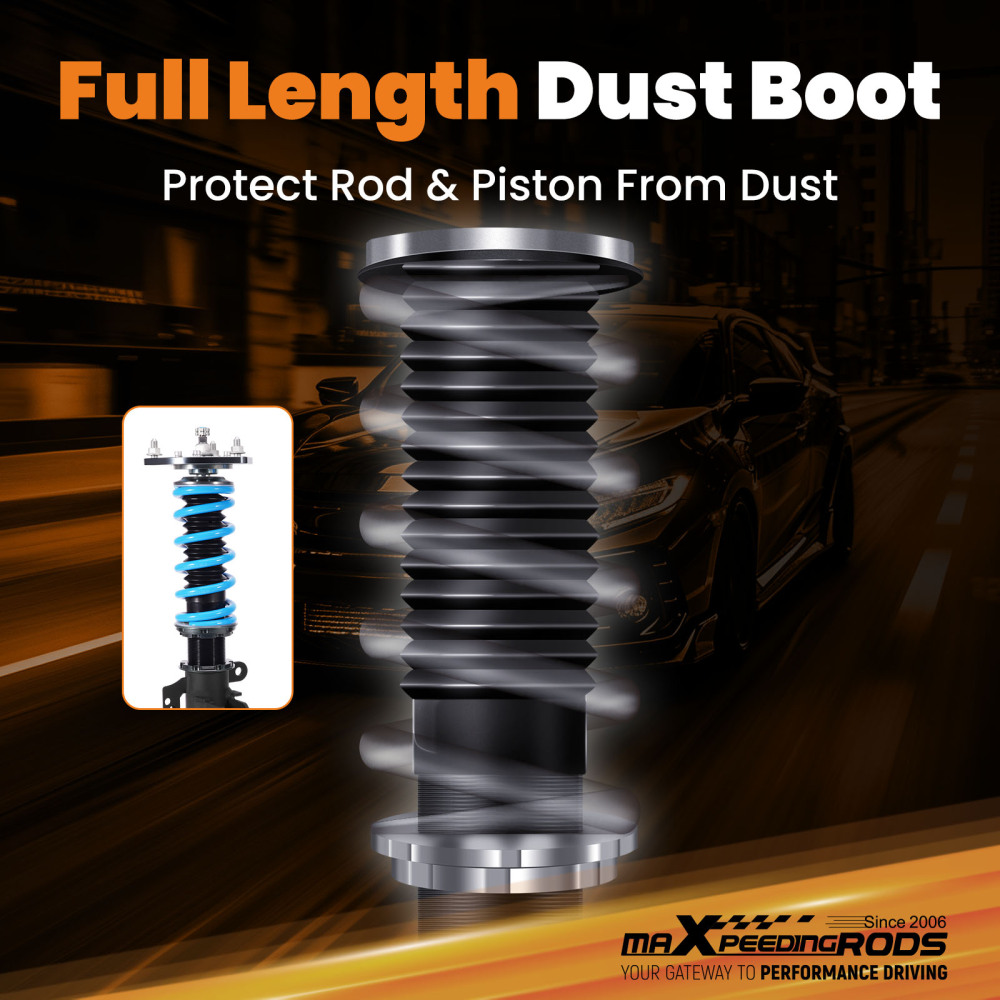 24 Step Damper Coilovers Shocks Lowering Kit compatible for Toyota Camry L/LE/XLE 12-17