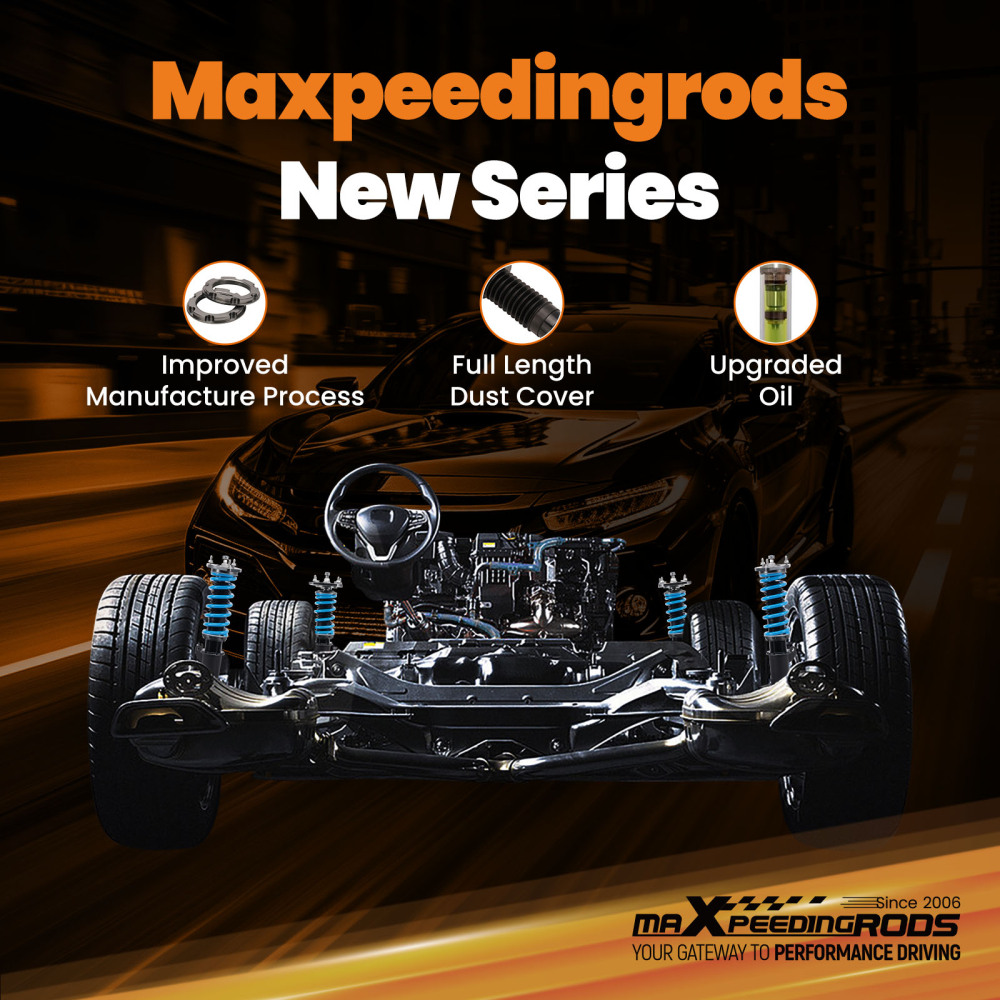 MaXpeedingrods T6 Coilovers 24 Level Adjustable compatible for Toyota Camry SE XSE 2012-17