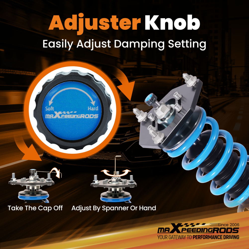 MaXpeedingrods T6 Coilovers 24 Level Adjustable compatible for Toyota Camry SE XSE 2012-17