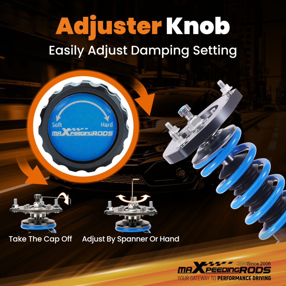 24 Level Damper Coilovers Shocks Struts Kit compatible for Toyota Camry L/LE/XLE 2018-2022