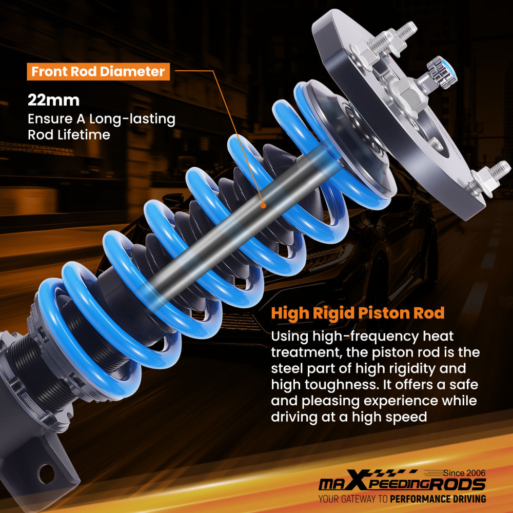 24 Level Damper Coilovers Shocks Struts Kit compatible for Toyota Camry L/LE/XLE 2018-2022